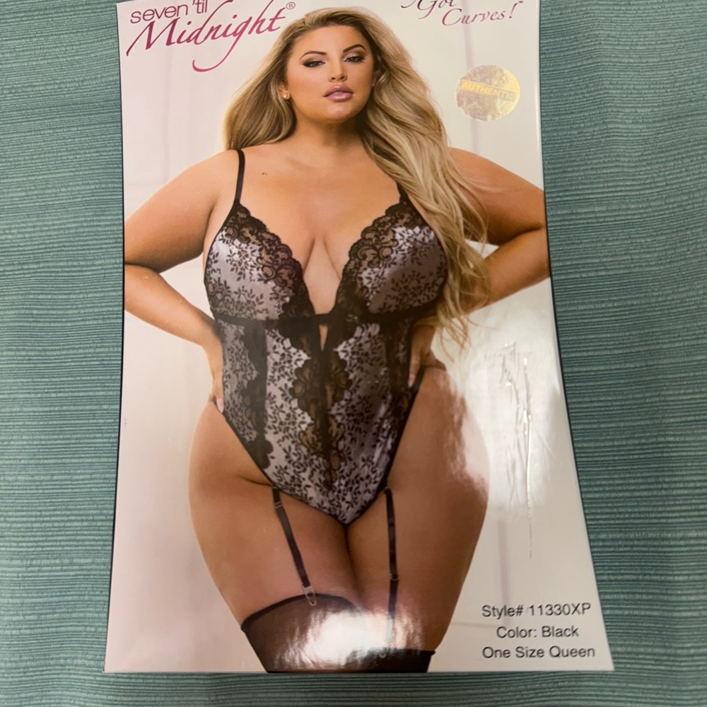 Seven 'til Midnight Black Lace Chemise